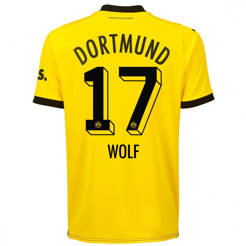 Herren Fußball Marius Wolf #17 Gelb Heimtrikot Trikot 2023/24 T-Shirt Luxemburg