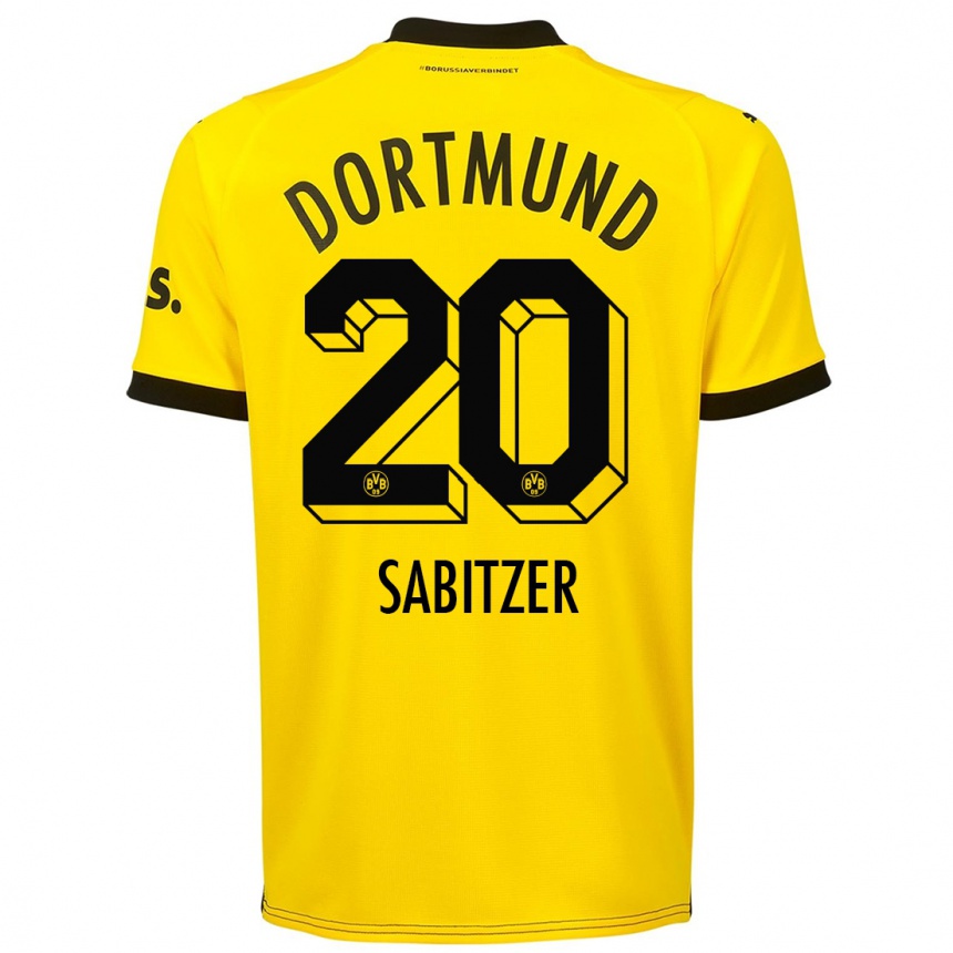 Herren Fußball Marcel Sabitzer #20 Gelb Heimtrikot Trikot 2023/24 T-Shirt Luxemburg