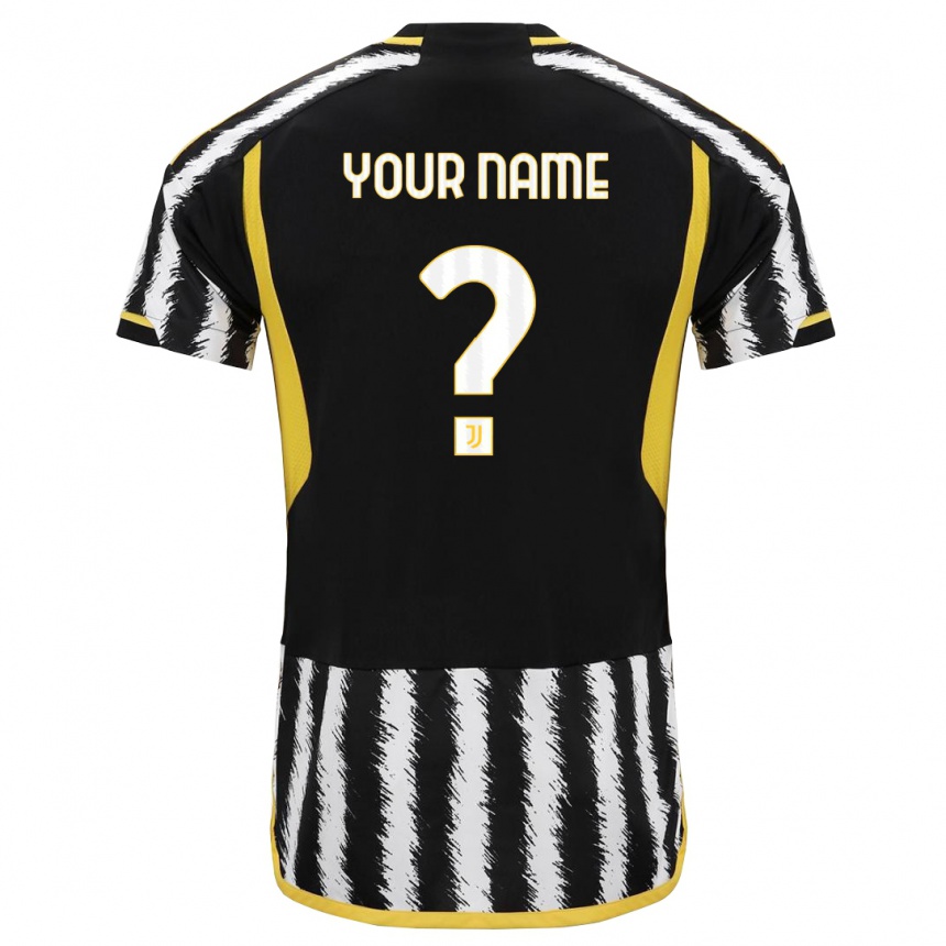 Herren Fußball Ihren Namen #0 Schwarz-Weiss Heimtrikot Trikot 2023/24 T-Shirt Luxemburg