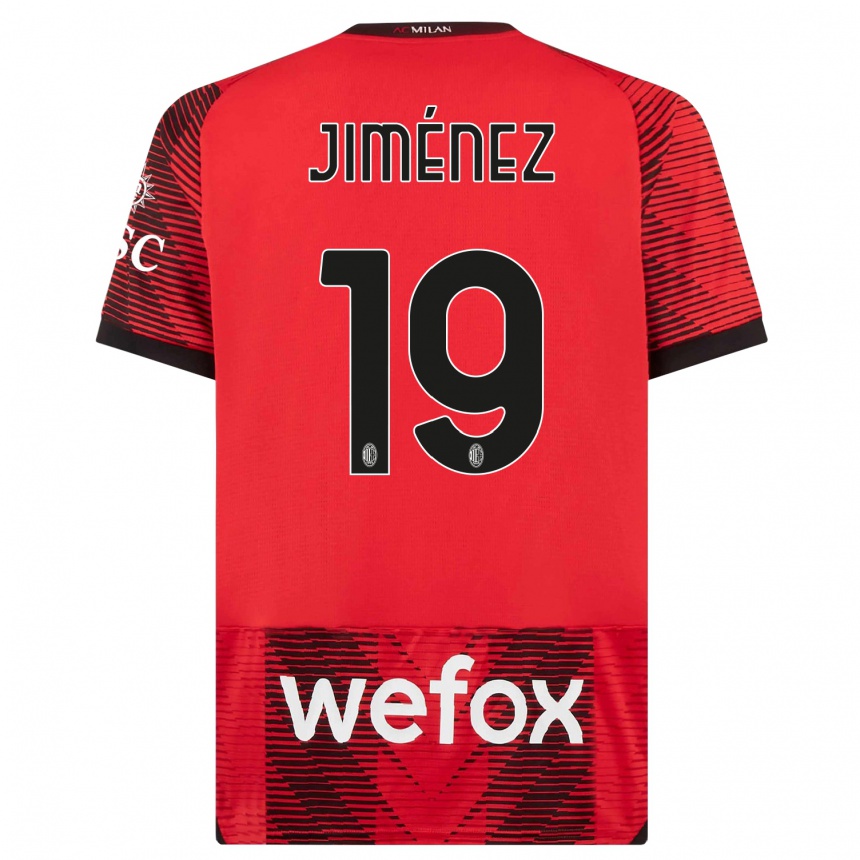 Herren Fußball Álex Jiménez #19 Rot Schwarz Heimtrikot Trikot 2023/24 T-Shirt Luxemburg
