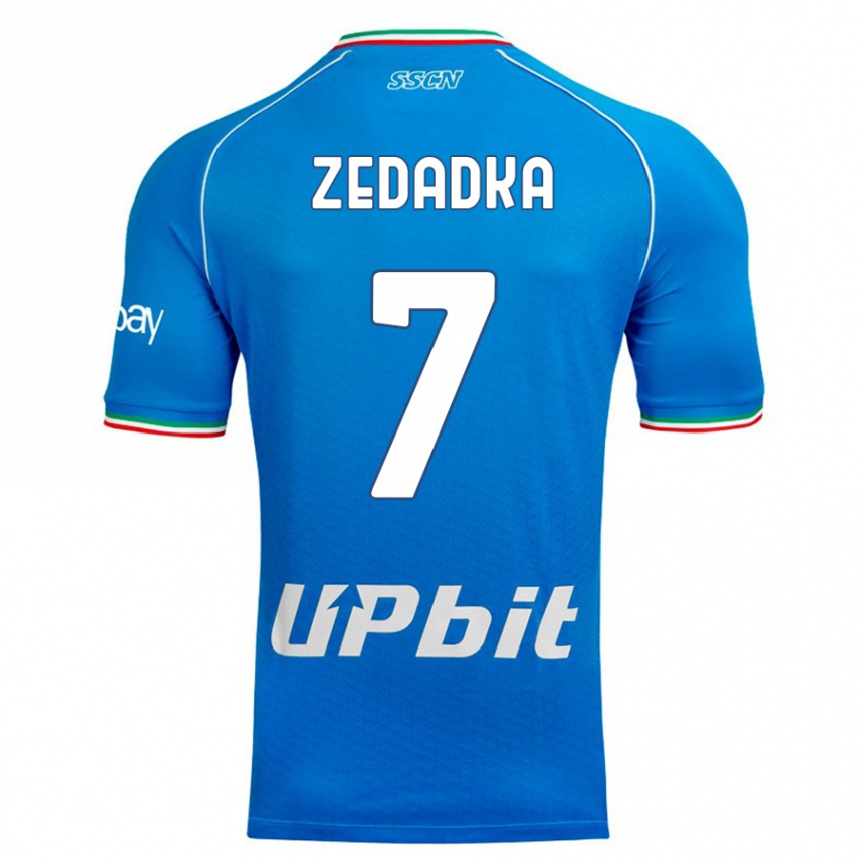 Herren Fußball Karim Zedadka #7 Himmelblau Heimtrikot Trikot 2023/24 T-Shirt Luxemburg