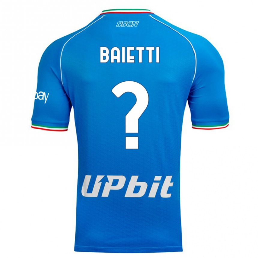 Herren Fußball Francesco Baietti #0 Himmelblau Heimtrikot Trikot 2023/24 T-Shirt Luxemburg