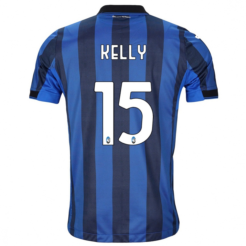 Herren Fußball Maegan Kelly #15 Schwarz Blau Heimtrikot Trikot 2023/24 T-Shirt Luxemburg