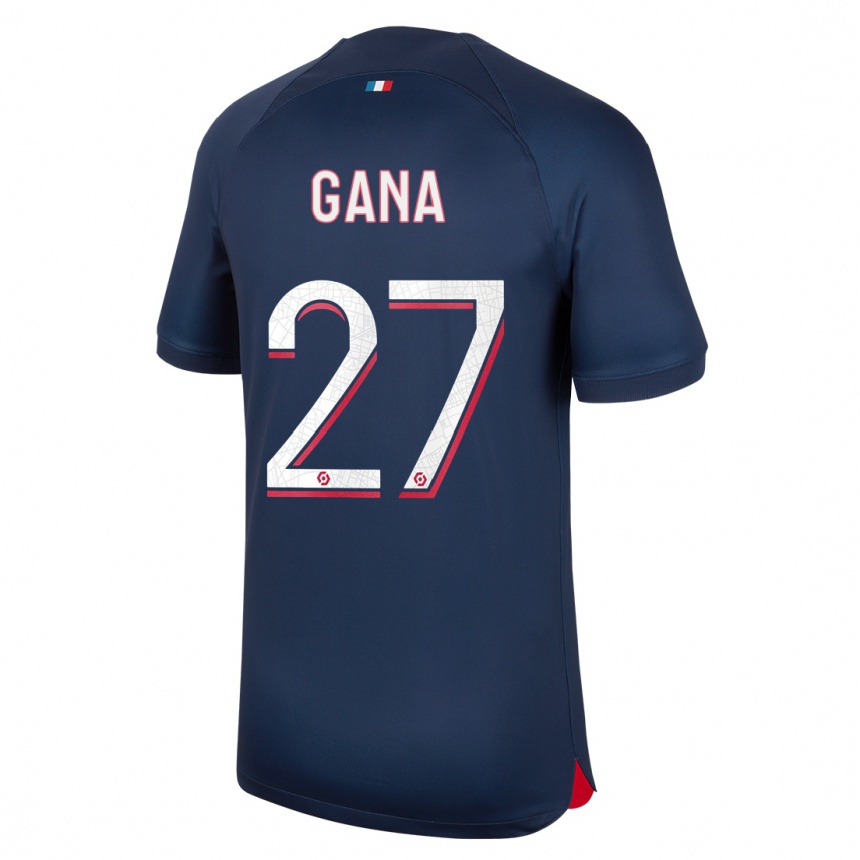 Herren Fußball Idrissa Gana Gueye #27 Blau Rot Heimtrikot Trikot 2023/24 T-Shirt Luxemburg