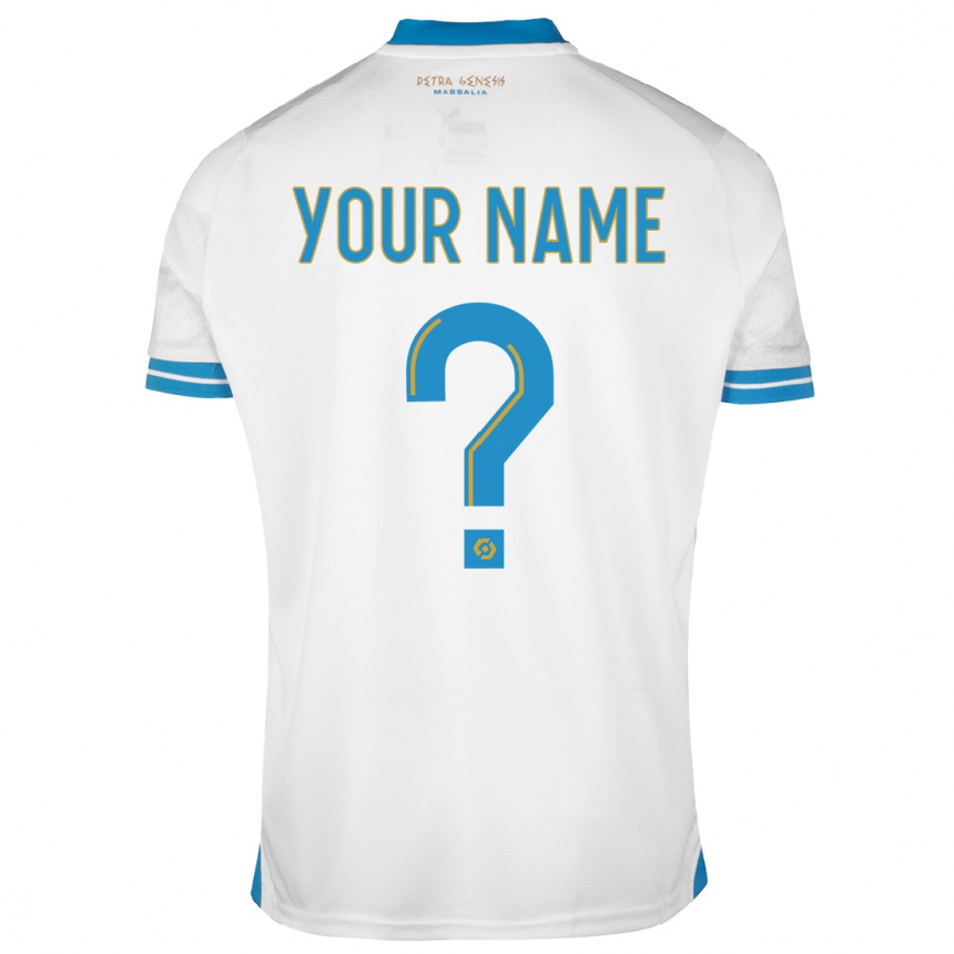 Herren Fußball Ihren Namen #0 Weiß Heimtrikot Trikot 2023/24 T-Shirt Luxemburg