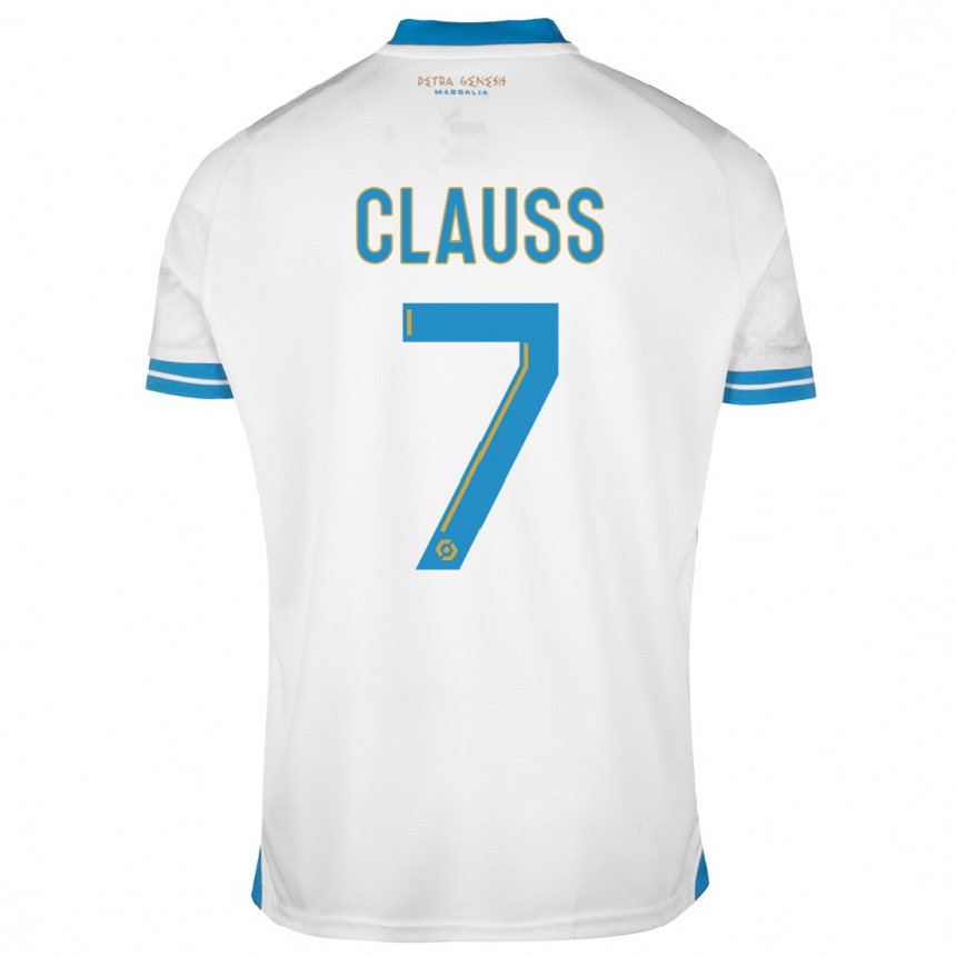 Herren Fußball Jonathan Clauss #7 Weiß Heimtrikot Trikot 2023/24 T-Shirt Luxemburg