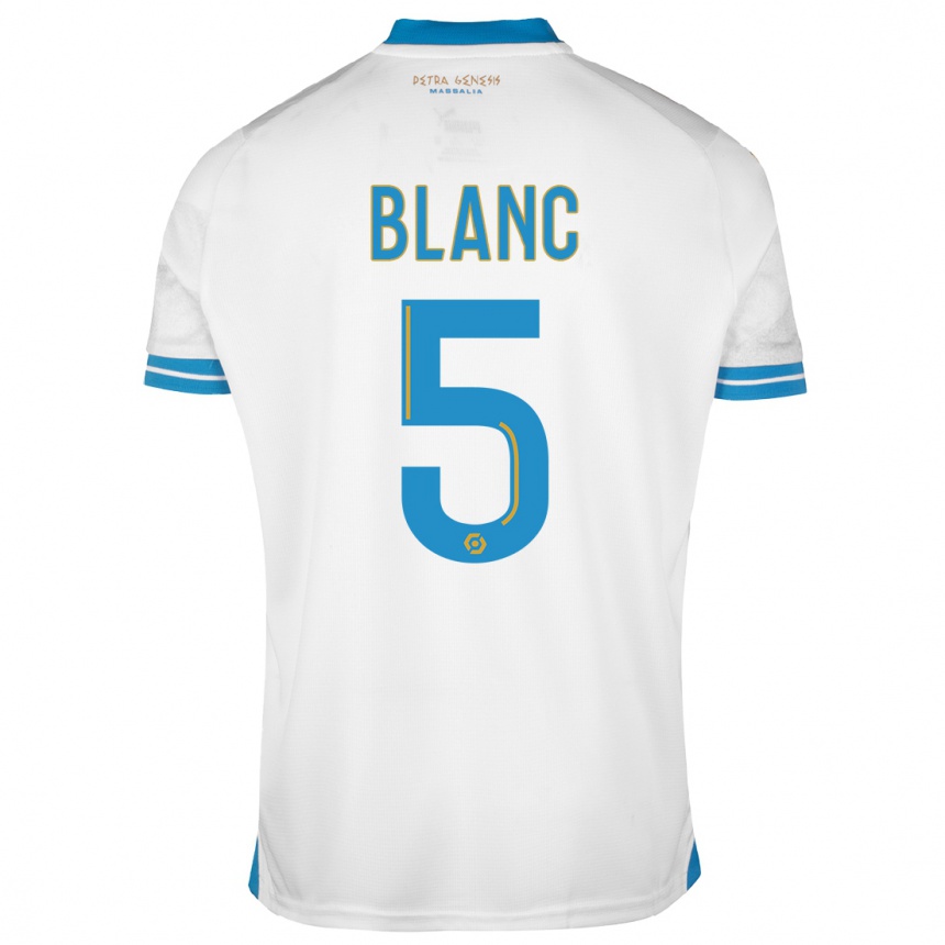 Herren Fußball Amandine Blanc #5 Weiß Heimtrikot Trikot 2023/24 T-Shirt Luxemburg