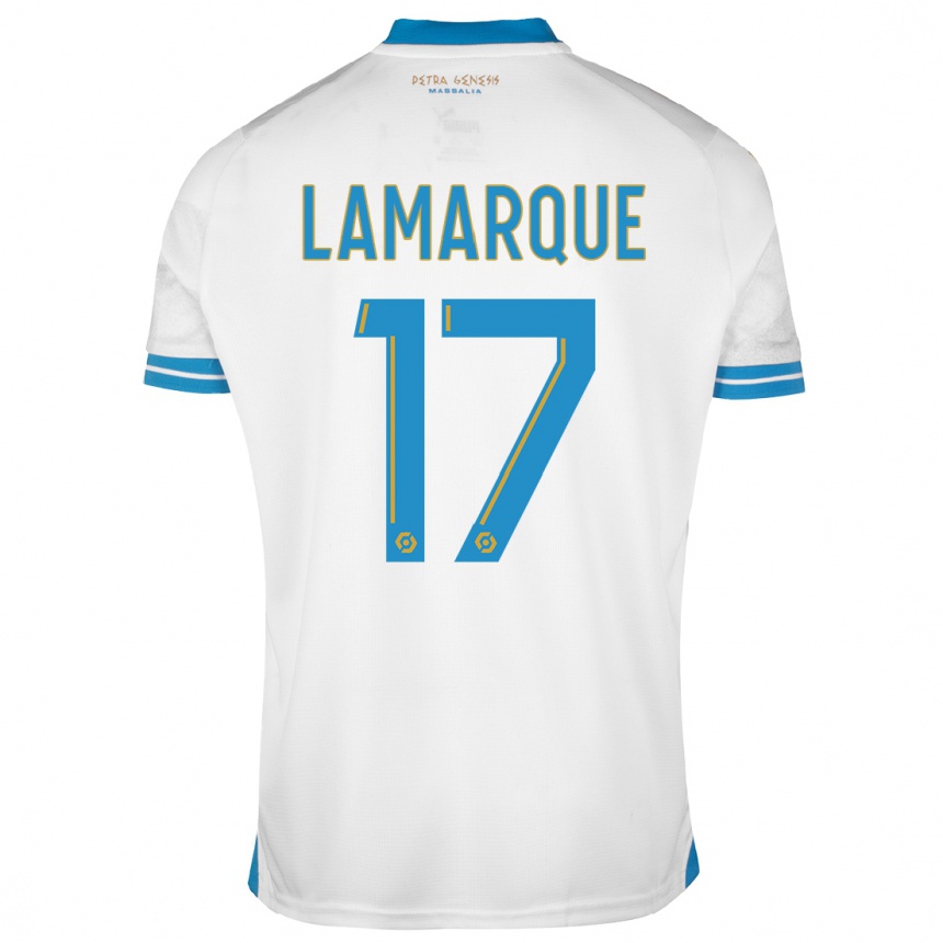 Herren Fußball Alais Lamarque #17 Weiß Heimtrikot Trikot 2023/24 T-Shirt Luxemburg