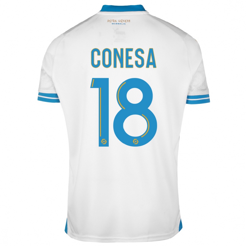 Herren Fußball Anna Conesa #18 Weiß Heimtrikot Trikot 2023/24 T-Shirt Luxemburg