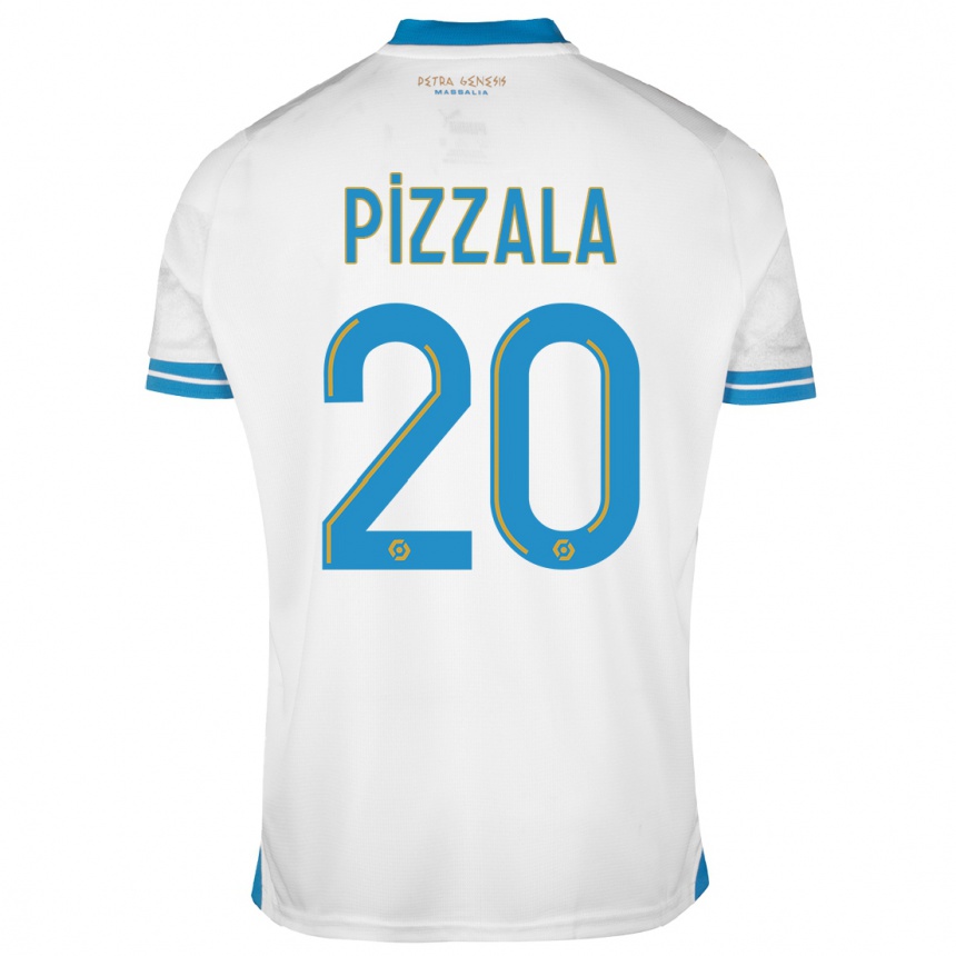 Herren Fußball Caroline Pizzala #20 Weiß Heimtrikot Trikot 2023/24 T-Shirt Luxemburg