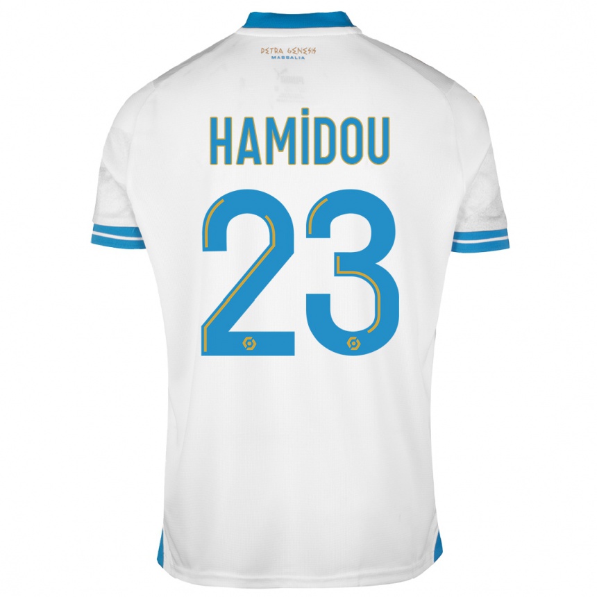 Herren Fußball Jamila Hamidou #23 Weiß Heimtrikot Trikot 2023/24 T-Shirt Luxemburg