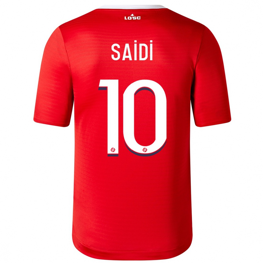 Herren Fußball Rachel Saidi #10 Rot Heimtrikot Trikot 2023/24 T-Shirt Luxemburg