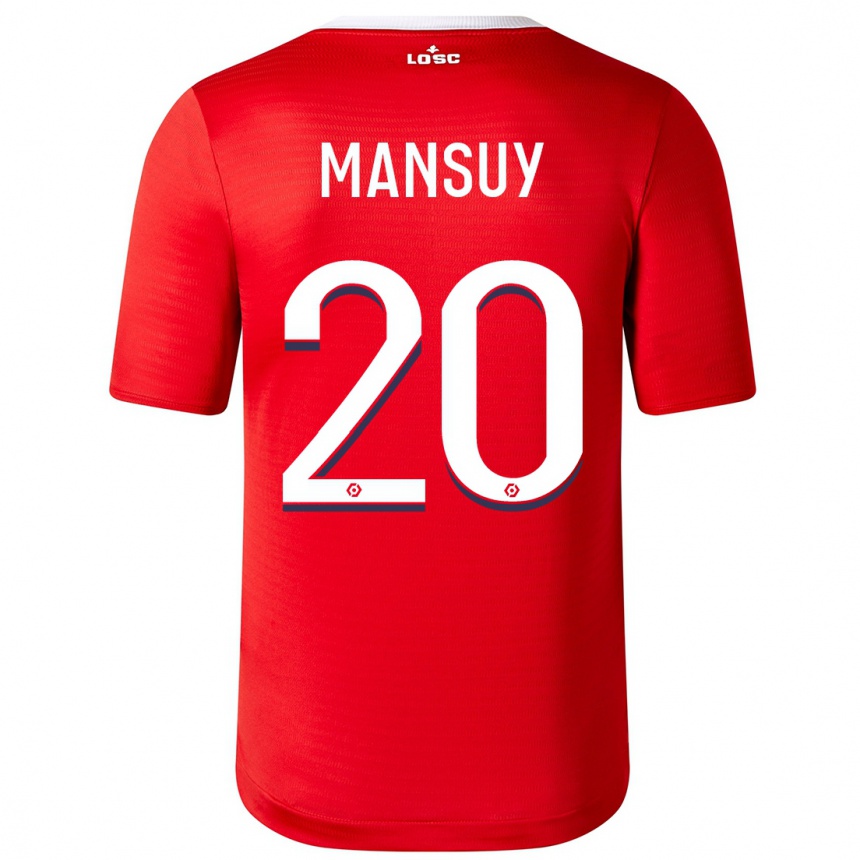 Herren Fußball Heloise Mansuy #20 Rot Heimtrikot Trikot 2023/24 T-Shirt Luxemburg