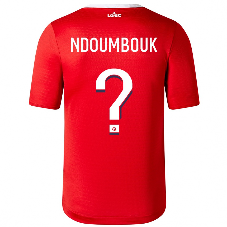 Herren Fußball Marlyse Ngo Ndoumbouk #0 Rot Heimtrikot Trikot 2023/24 T-Shirt Luxemburg