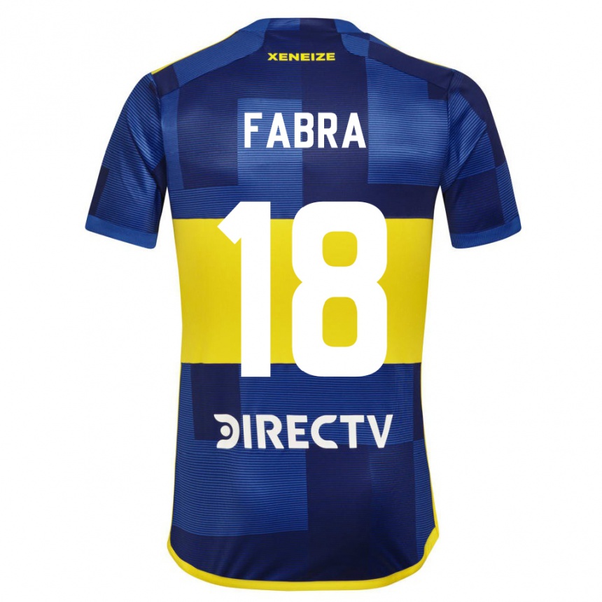 Herren Fußball Frank Fabra #18 Dunkelblau Gelb Heimtrikot Trikot 2023/24 T-Shirt Luxemburg