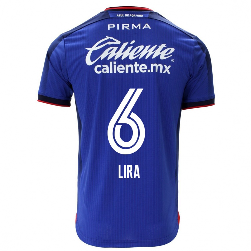 Herren Fußball Erik Lira #6 Blau Heimtrikot Trikot 2023/24 T-Shirt Luxemburg