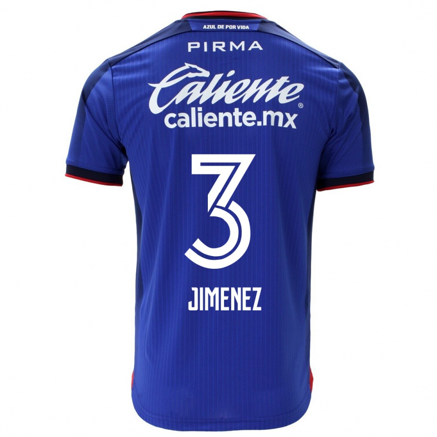 Herren Fußball Jaiber Jimenez #3 Blau Heimtrikot Trikot 2023/24 T-Shirt Luxemburg