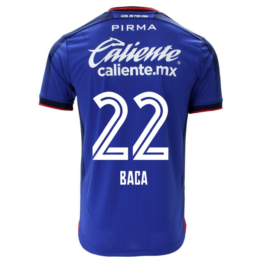Herren Fußball Rafael Baca #22 Blau Heimtrikot Trikot 2023/24 T-Shirt Luxemburg