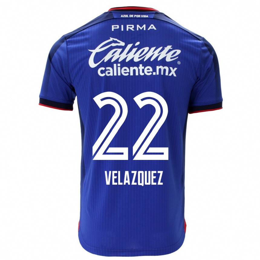 Herren Fußball Hireri Velazquez #22 Blau Heimtrikot Trikot 2023/24 T-Shirt Luxemburg