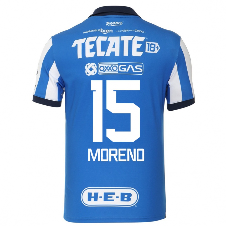 Herren Fußball Hector Moreno #15 Blau Weiss Heimtrikot Trikot 2023/24 T-Shirt Luxemburg