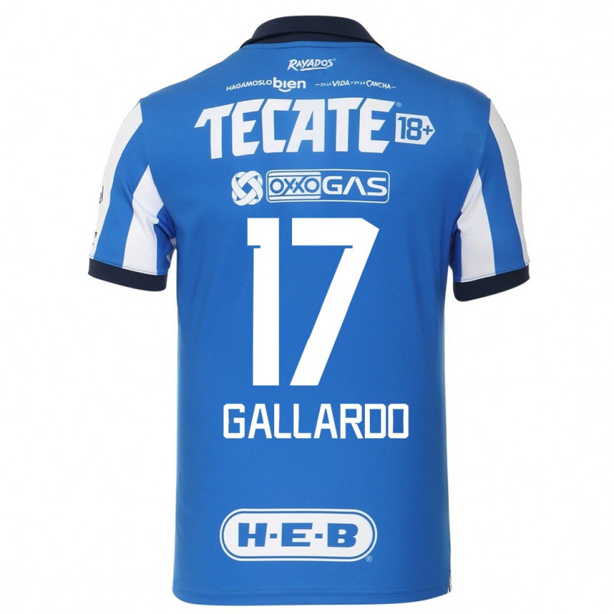 Herren Fußball Jesus Gallardo #17 Blau Weiss Heimtrikot Trikot 2023/24 T-Shirt Luxemburg