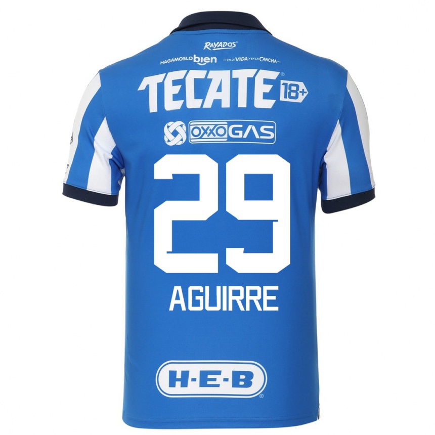 Herren Fußball Rodrigo Aguirre #29 Blau Weiss Heimtrikot Trikot 2023/24 T-Shirt Luxemburg