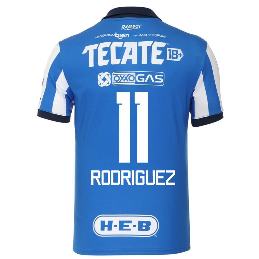 Herren Fußball Lizette Rodriguez #11 Blau Weiss Heimtrikot Trikot 2023/24 T-Shirt Luxemburg