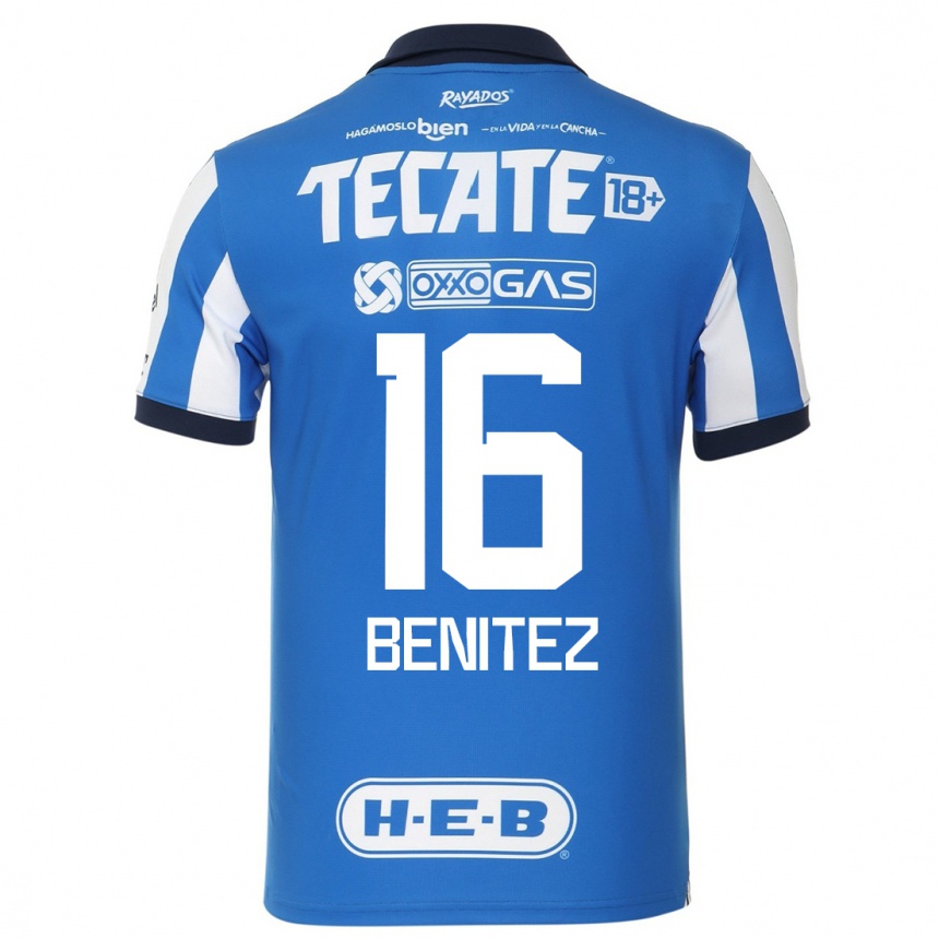 Herren Fußball Xanic Benitez #16 Blau Weiss Heimtrikot Trikot 2023/24 T-Shirt Luxemburg