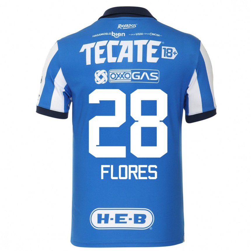 Herren Fußball Silvana Flores #28 Blau Weiss Heimtrikot Trikot 2023/24 T-Shirt Luxemburg
