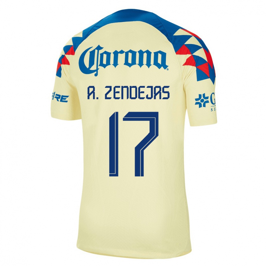 Herren Fußball Alejandro Zendejas #17 Gelb Heimtrikot Trikot 2023/24 T-Shirt Luxemburg