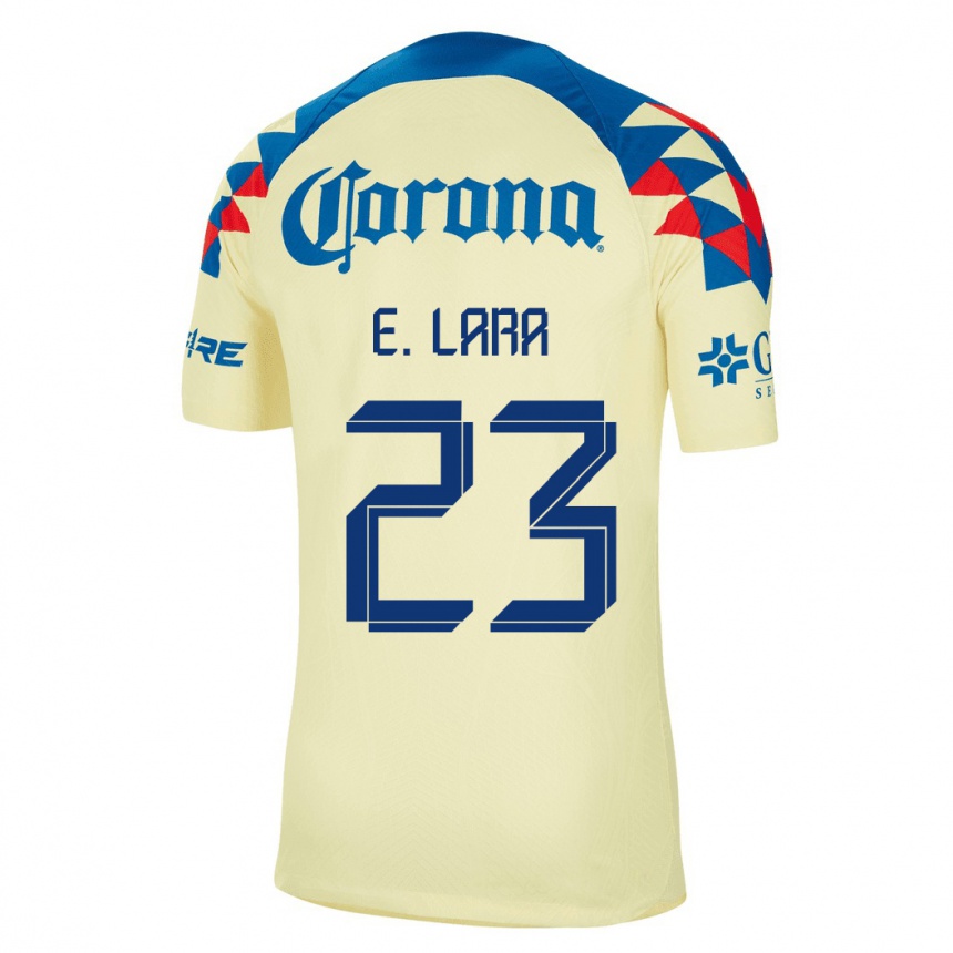 Herren Fußball Emilio Lara #23 Gelb Heimtrikot Trikot 2023/24 T-Shirt Luxemburg