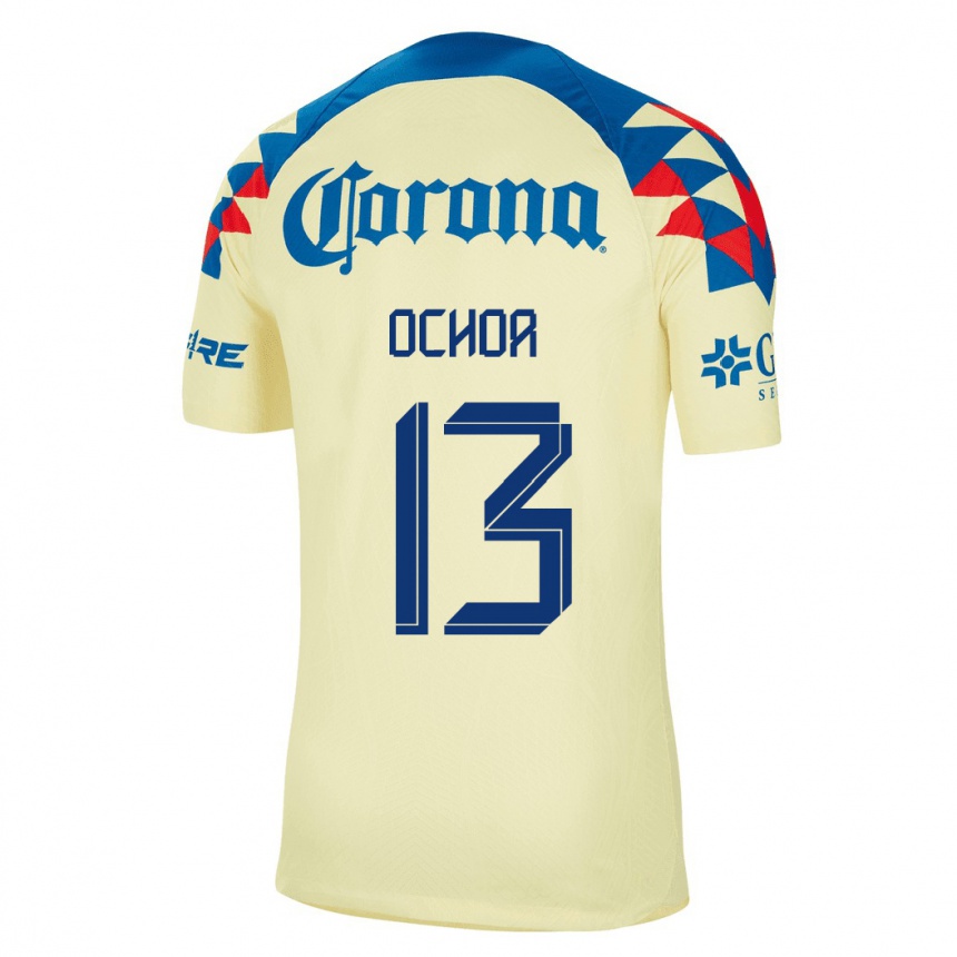 Herren Fußball Guillermo Ochoa #13 Gelb Heimtrikot Trikot 2023/24 T-Shirt Luxemburg