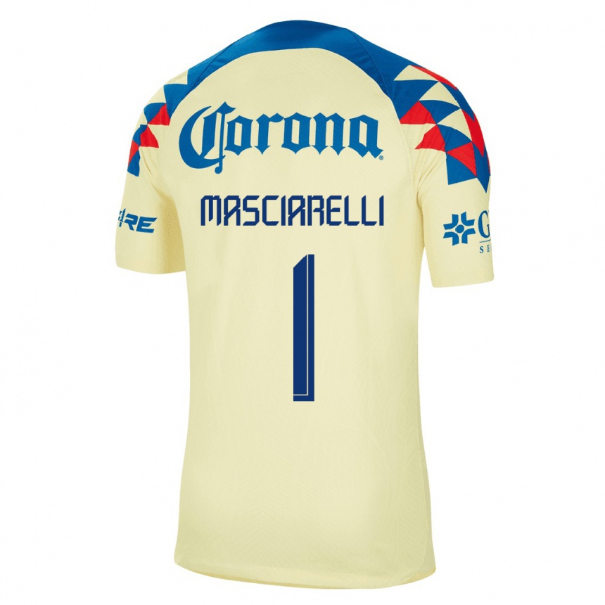 Herren Fußball Renata Masciarelli #1 Gelb Heimtrikot Trikot 2023/24 T-Shirt Luxemburg