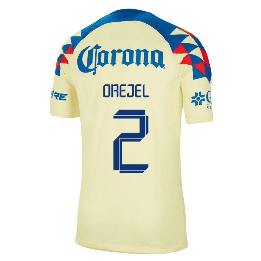 Herren Fußball Jocelyn Orejel #2 Gelb Heimtrikot Trikot 2023/24 T-Shirt Luxemburg