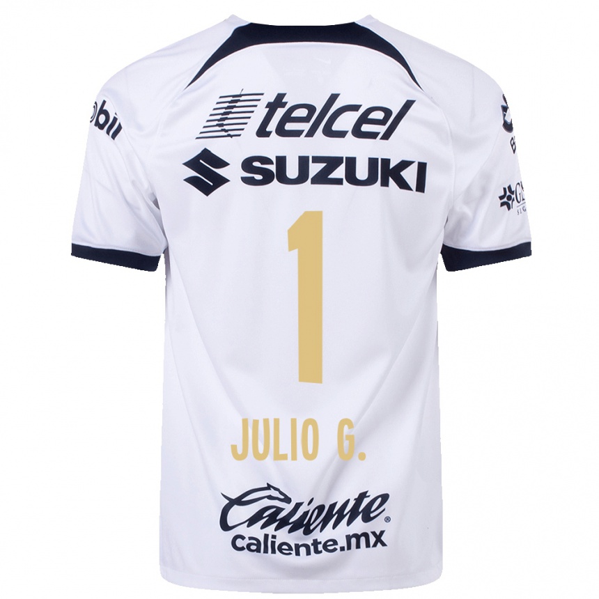 Herren Fußball Julio Gonzalez #1 Weiß Heimtrikot Trikot 2023/24 T-Shirt Luxemburg