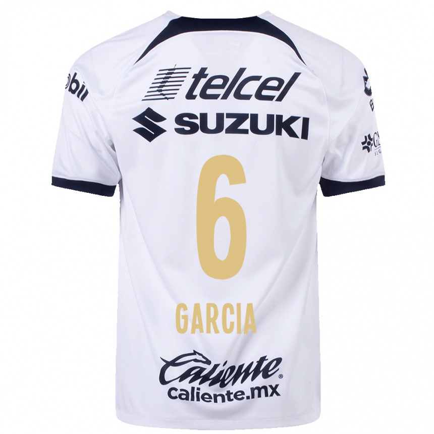 Herren Fußball Marco Garcia #6 Weiß Heimtrikot Trikot 2023/24 T-Shirt Luxemburg
