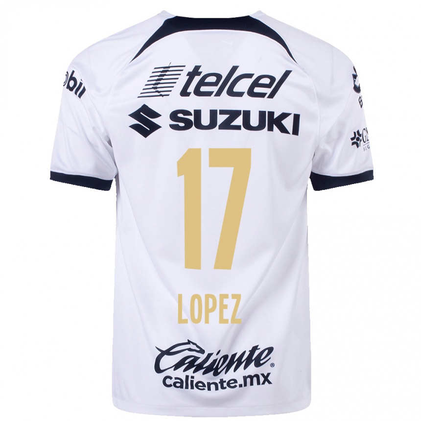 Herren Fußball Leonel Lopez #17 Weiß Heimtrikot Trikot 2023/24 T-Shirt Luxemburg