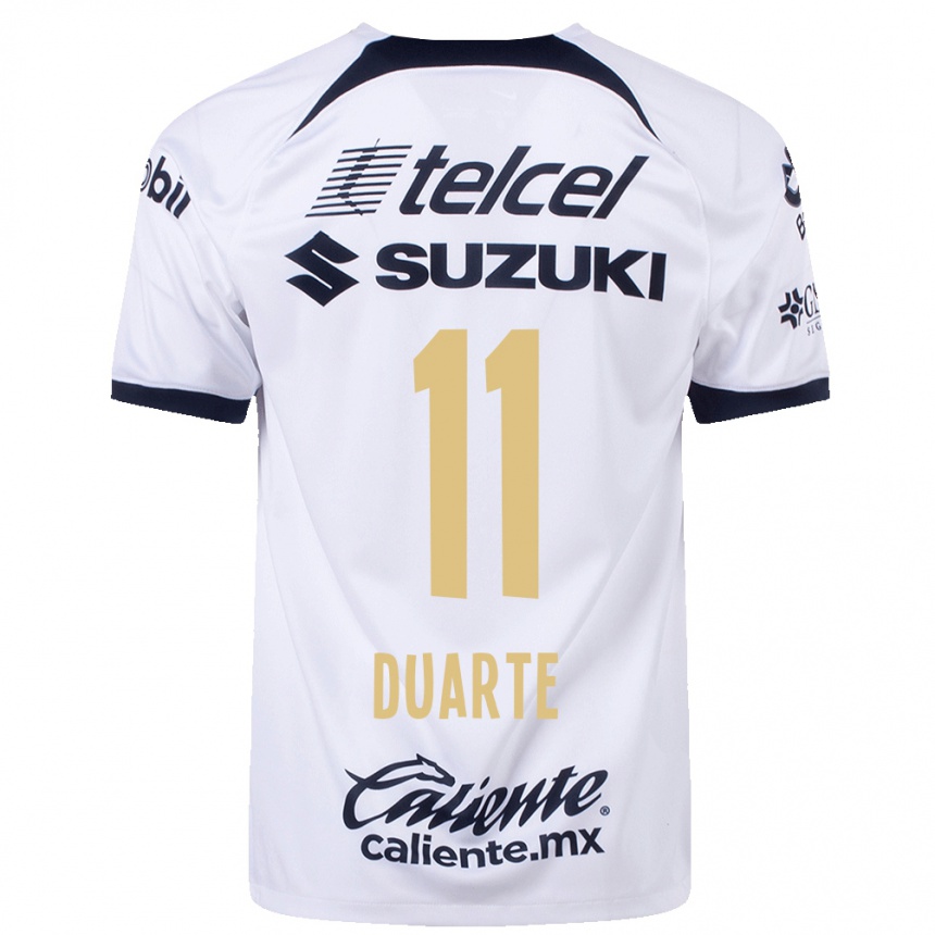 Herren Fußball Luz Duarte #11 Weiß Heimtrikot Trikot 2023/24 T-Shirt Luxemburg