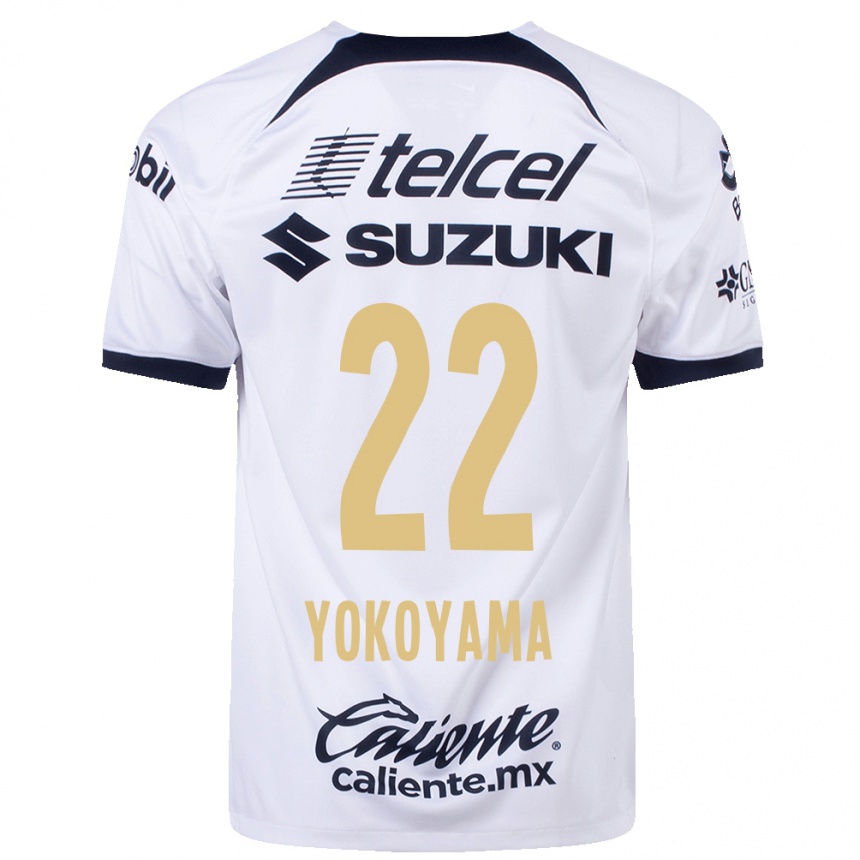 Herren Fußball Akemi Yokoyama #22 Weiß Heimtrikot Trikot 2023/24 T-Shirt Luxemburg