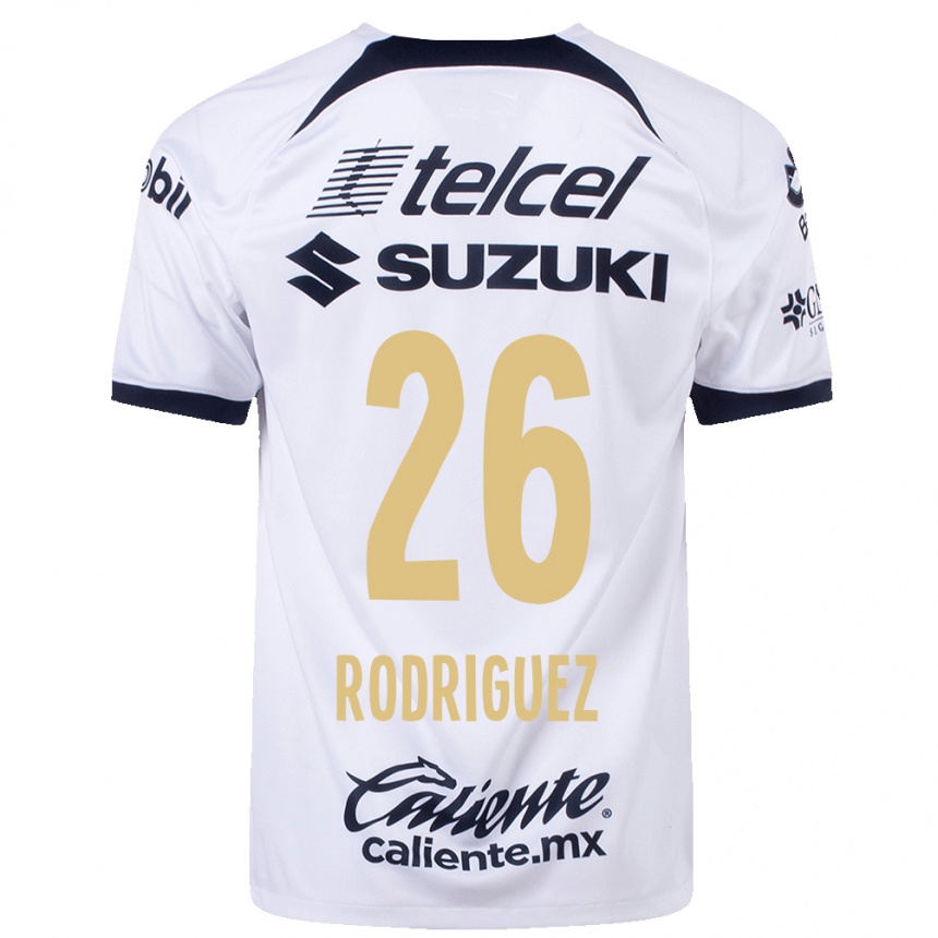 Herren Fußball Lucia Rodriguez #26 Weiß Heimtrikot Trikot 2023/24 T-Shirt Luxemburg