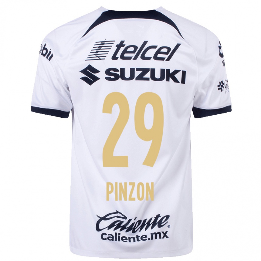 Herren Fußball Liceth Pinzon #29 Weiß Heimtrikot Trikot 2023/24 T-Shirt Luxemburg