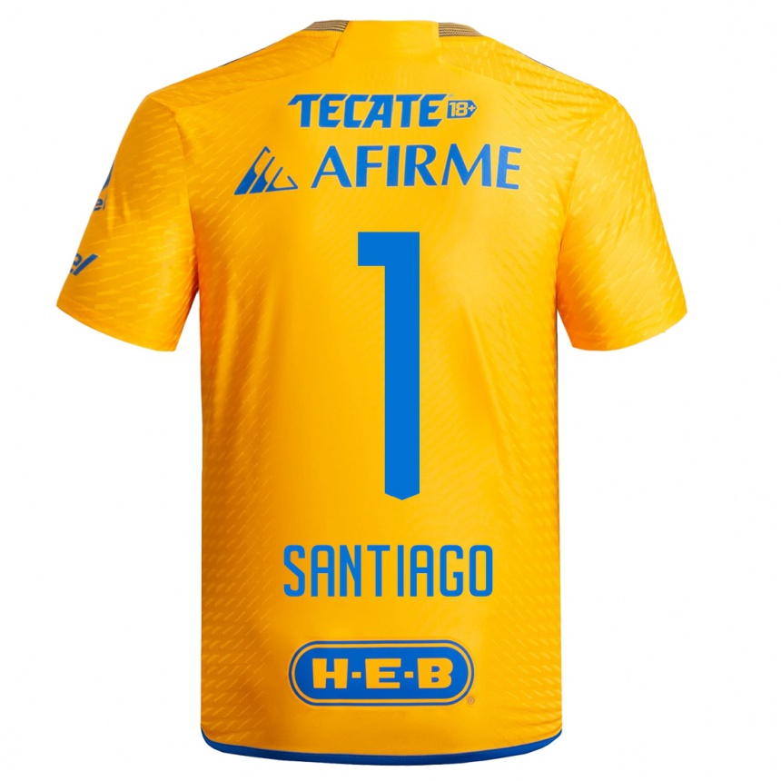 Herren Fußball Cecilia Santiago #1 Gelb Heimtrikot Trikot 2023/24 T-Shirt Luxemburg