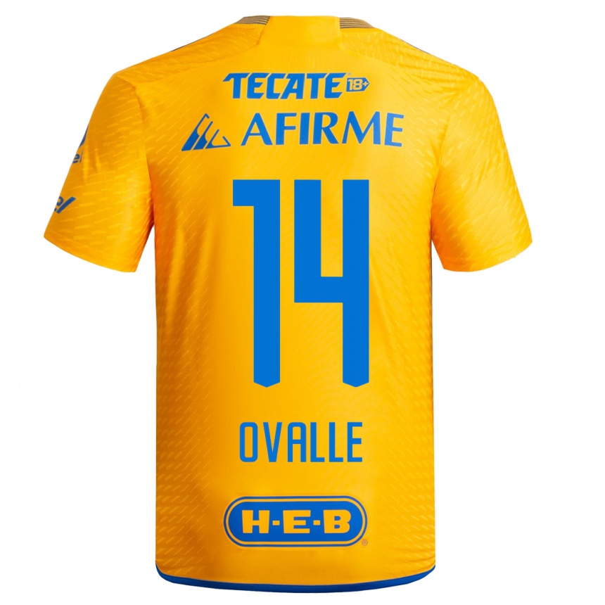 Herren Fußball Lizbeth Ovalle #14 Gelb Heimtrikot Trikot 2023/24 T-Shirt Luxemburg