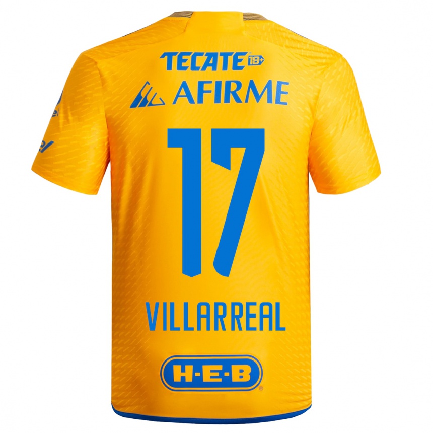 Herren Fußball Natalia Villarreal #17 Gelb Heimtrikot Trikot 2023/24 T-Shirt Luxemburg