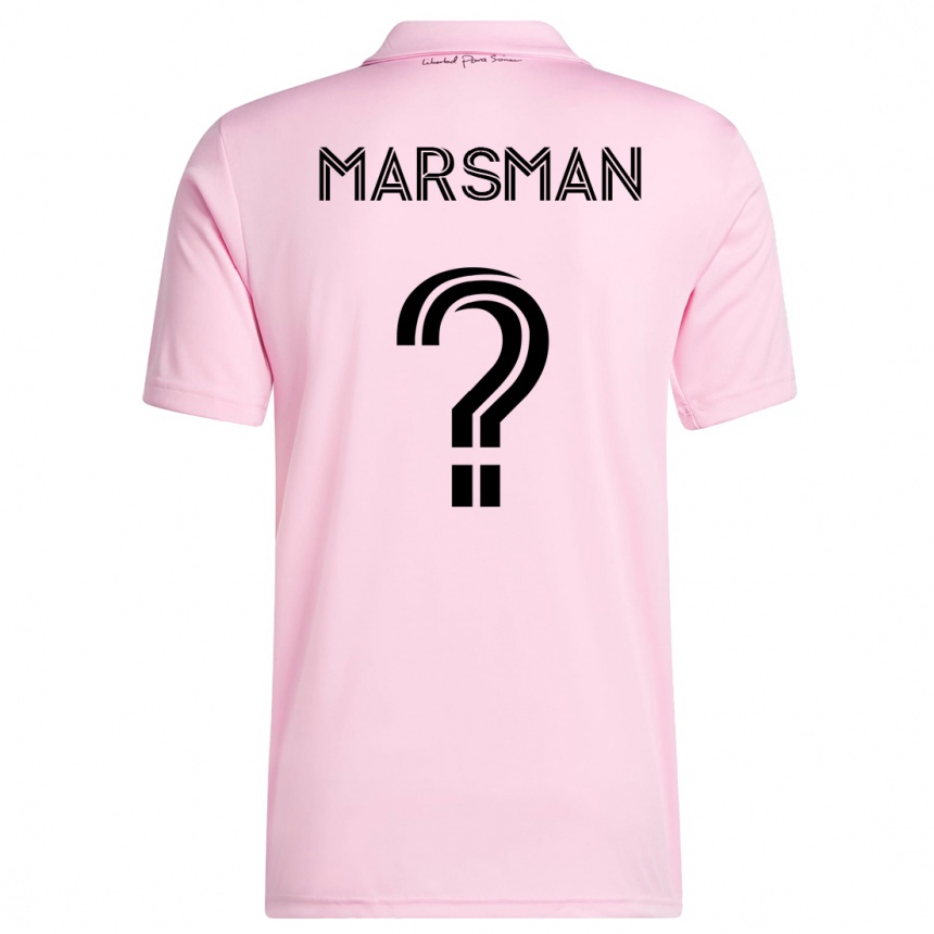 Herren Fußball Nick Marsman #0 Rosa Heimtrikot Trikot 2023/24 T-Shirt Luxemburg