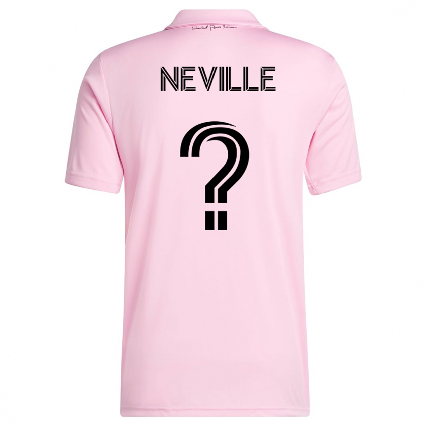 Herren Fußball Harvey Neville #0 Rosa Heimtrikot Trikot 2023/24 T-Shirt Luxemburg