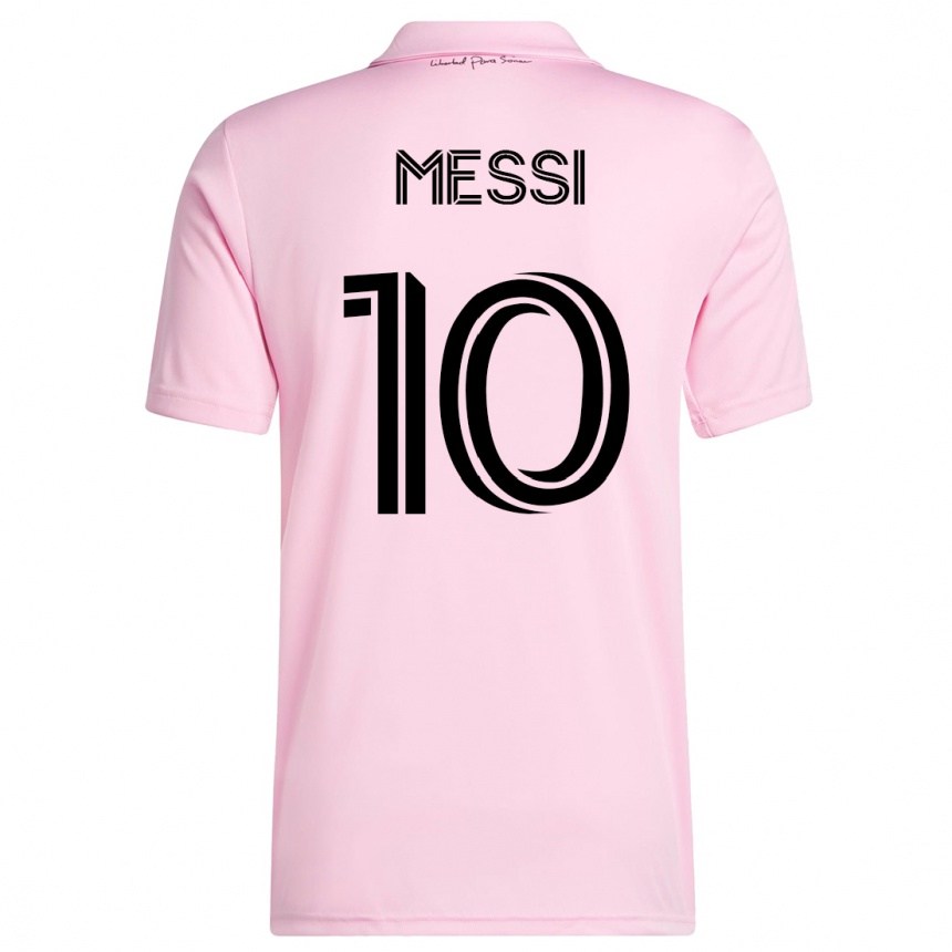 Herren Fußball Lionel Messi #10 Rosa Heimtrikot Trikot 2023/24 T-Shirt Luxemburg