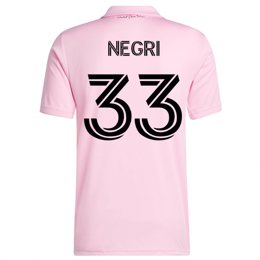 Herren Fußball Franco Negri #33 Rosa Heimtrikot Trikot 2023/24 T-Shirt Luxemburg