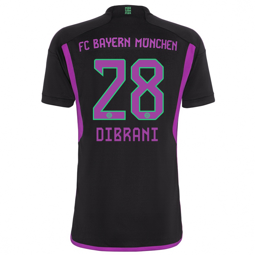 Herren Fußball Benjamin Dibrani #28 Schwarz Auswärtstrikot Trikot 2023/24 T-Shirt Luxemburg