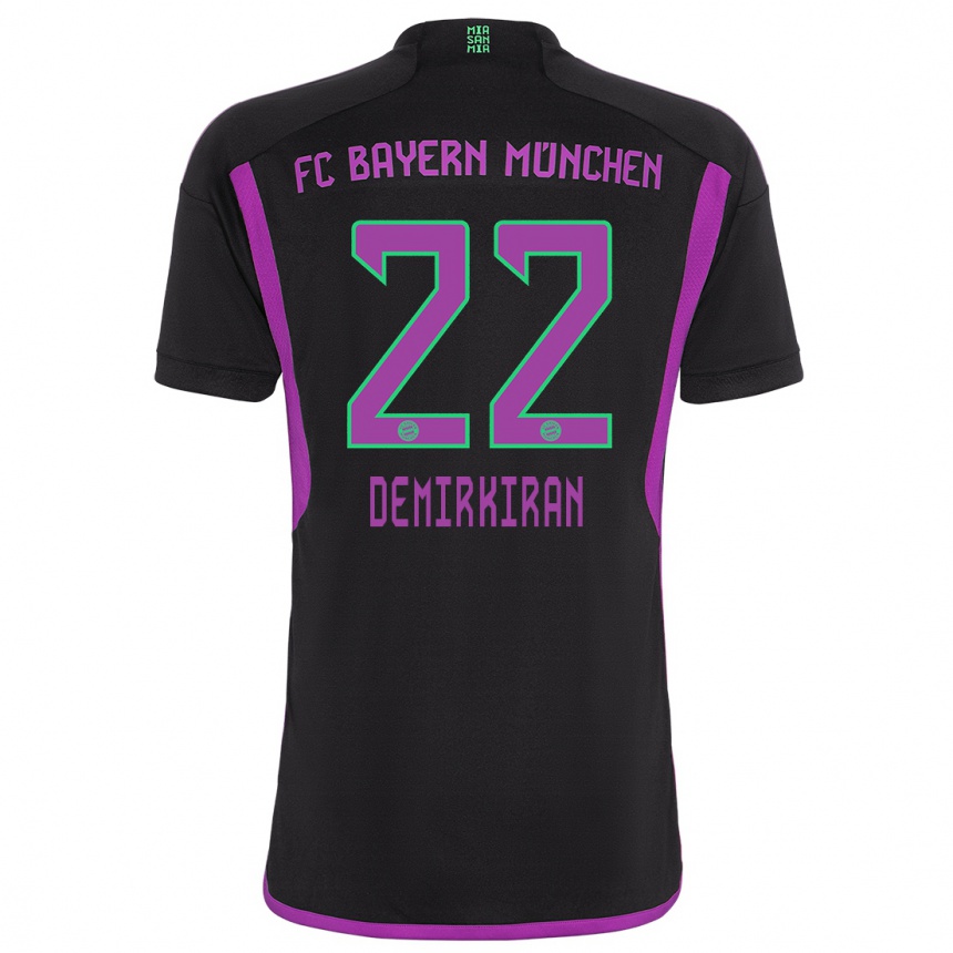 Herren Fußball Ediz Demirkiran #22 Schwarz Auswärtstrikot Trikot 2023/24 T-Shirt Luxemburg